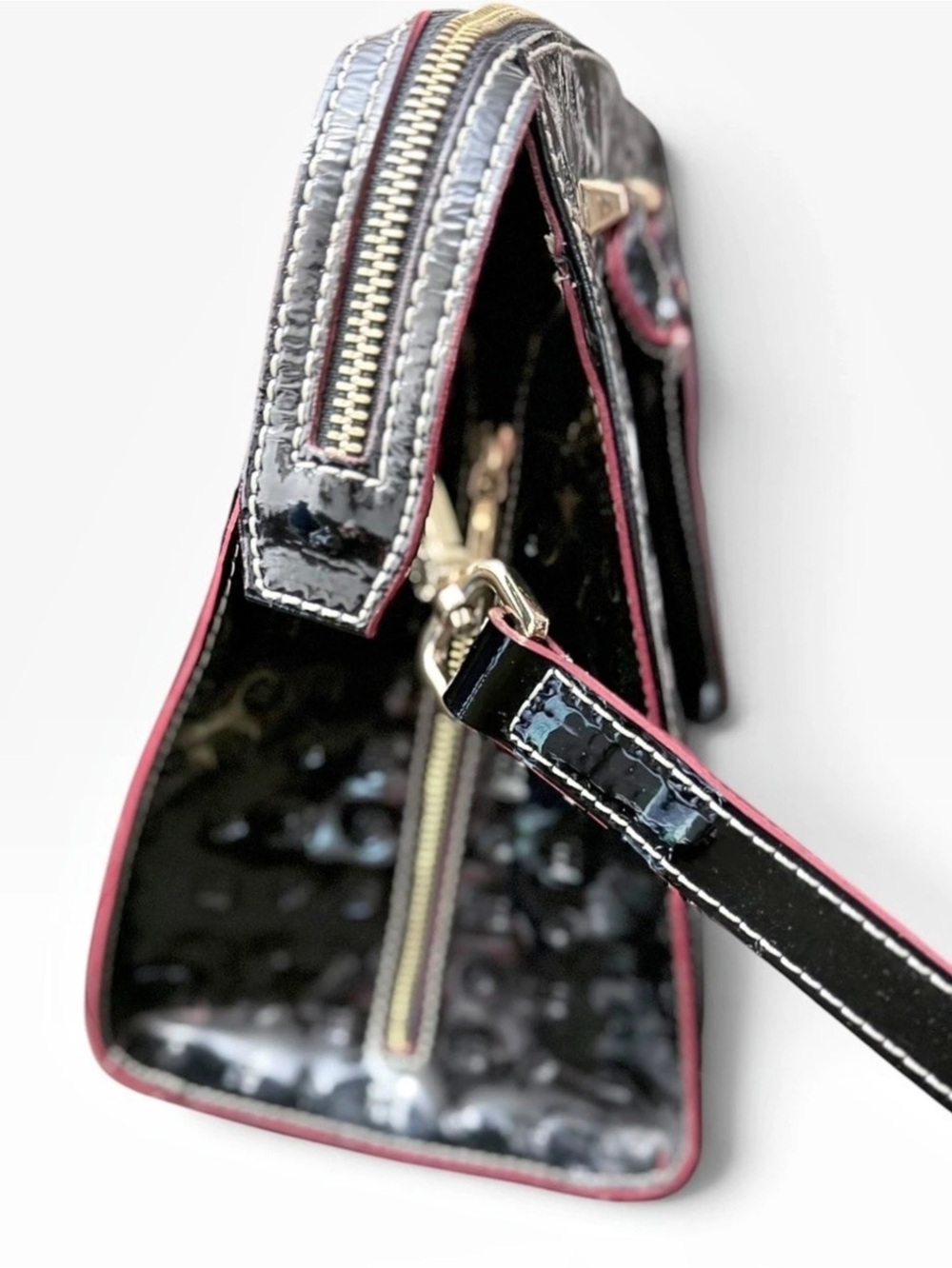 Arcadia EUC Patent Leather Shoulder Bag in Black - Picture 7 of 9